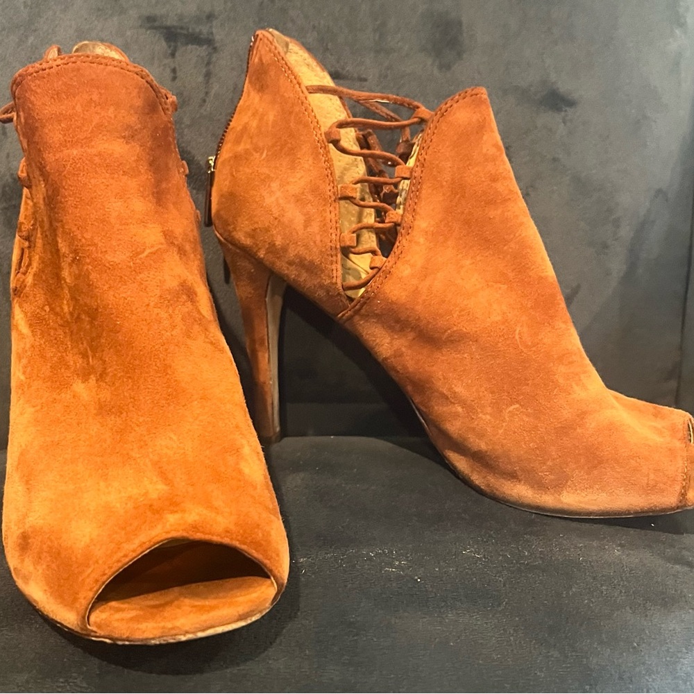 Antonio Melani   Ginger Suede Peep-Toe Heels